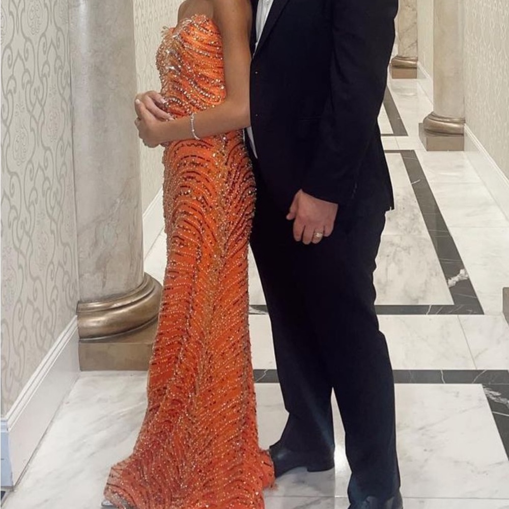 Orange Prom/Wedding Guest Dress